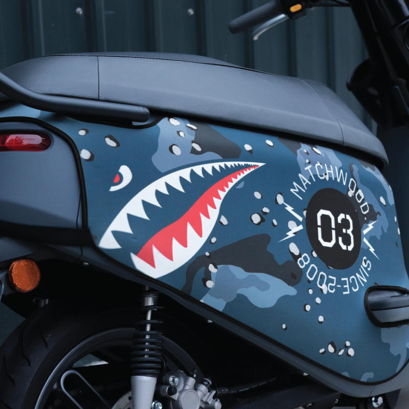 【Matchwood直營】Matchwood Gogoro 3系列 防刮車套 藍迷彩鯊魚款 騎乘版 預購優惠