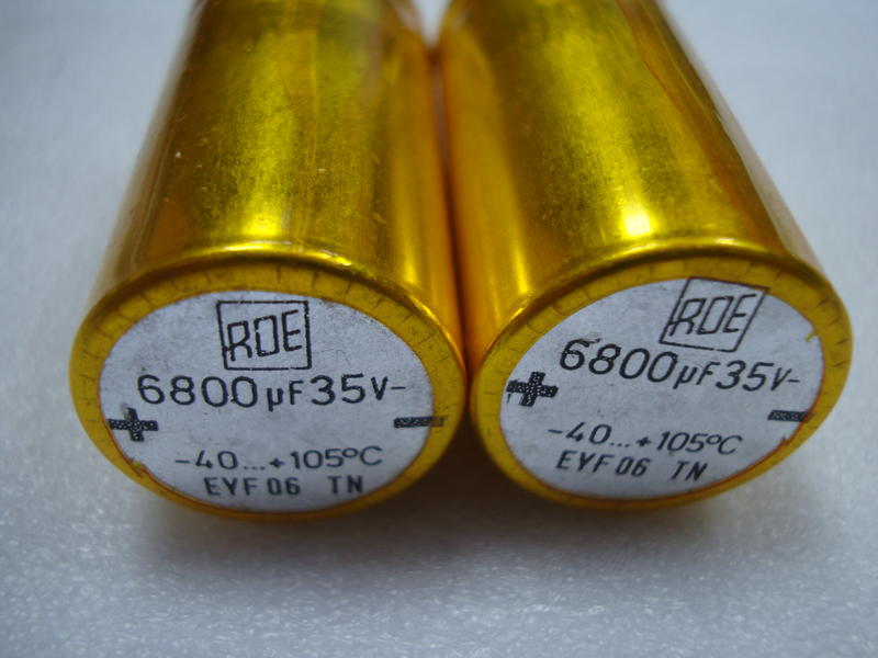 德國 ROE 6800uF / 35V 金色 電解電容 EYV