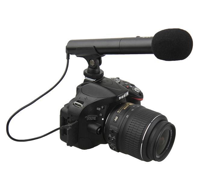 JJC SGM-185立體聲麥克風 專業採訪錄音單眼話筒 攝像機相機麥克風D5100 D3300,D3200