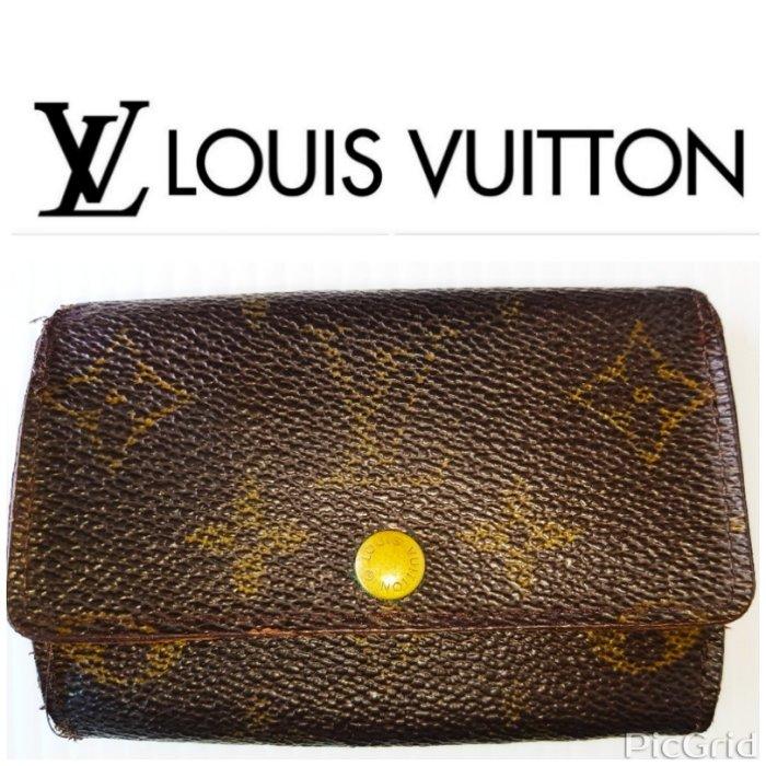 Louise Vuitton 經典款 LV 六孔 老花 鑰匙包 皮夾 鑰匙圈 二手真品$329 1元起標 ↘有BV