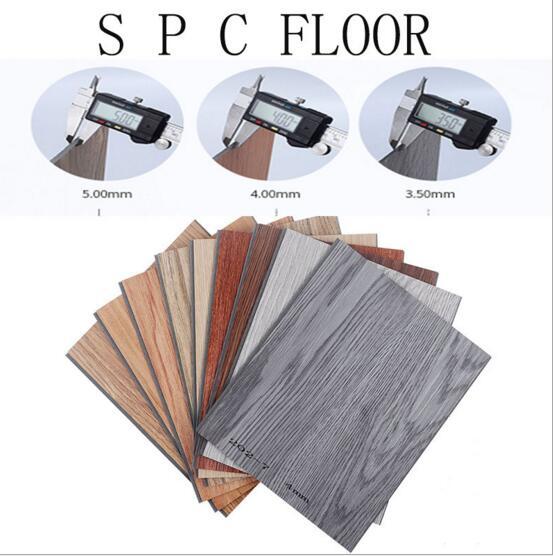簡約現代風pvc板鎖扣免膠石塑木紋加厚耐磨防水家用商用SPC防水環保地板16016