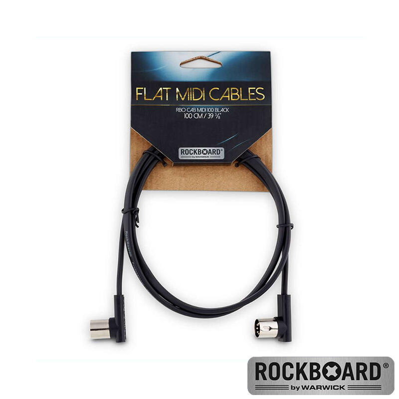 【又昇樂器 . 音響】RockBoard Flat MIDI Cable 100公分 扁頭 MIDI 導線