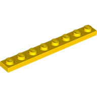 全新LEGO樂高薄板 3460 346024 黃色 Yellow Plate 1x8 A03