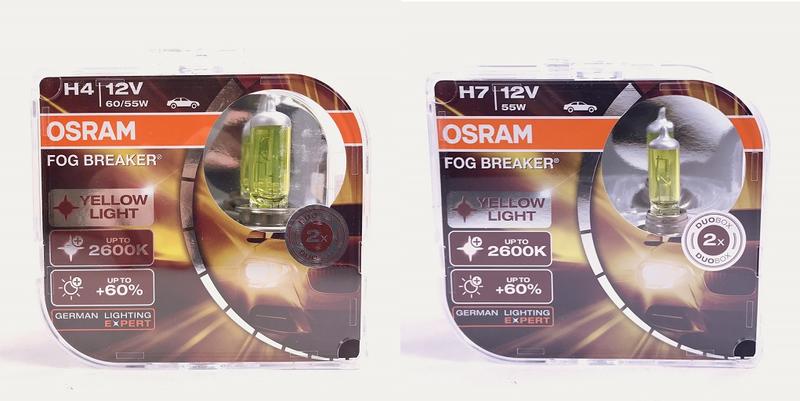 [機油倉庫]附發票OSRAM FOG BREAKER +60% 2600K 黃金燈泡 鹵素燈泡 頭燈 H4 H7 H1