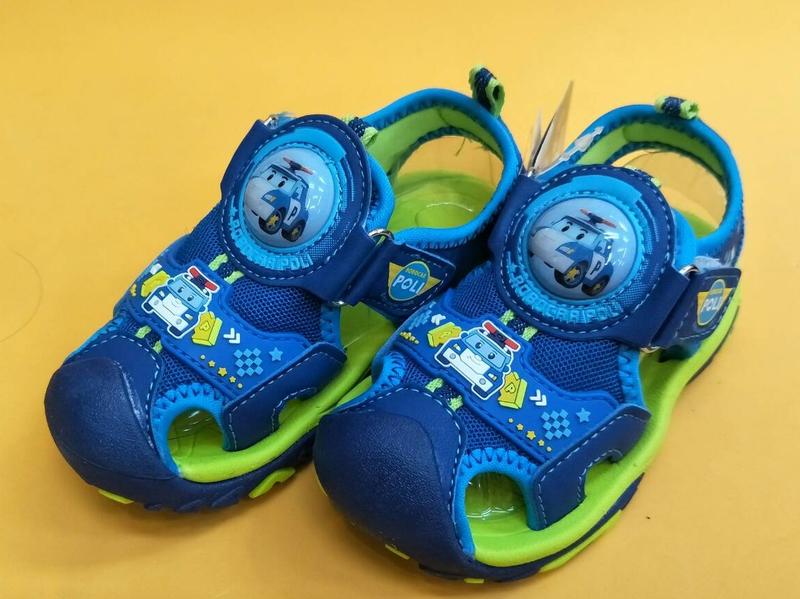 ROBOCAR POLI 男童運動鞋 電燈鞋 護趾涼鞋 POKT91106 藍