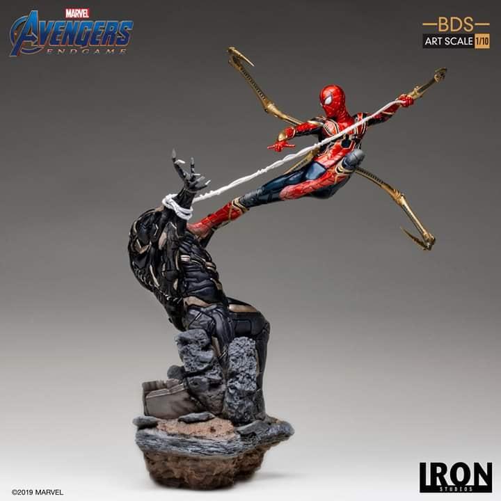 現貨 Iron Studios 1/10 復仇者聯盟4 終局之戰 鋼鐵蜘蛛人VS小兵 雕像