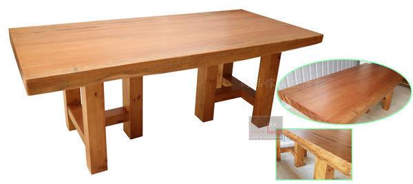 【尚品傢俱】※出清特賣※ k-833-07 楠泰爾 馬來西亞檜木全實木全手工7尺大桌