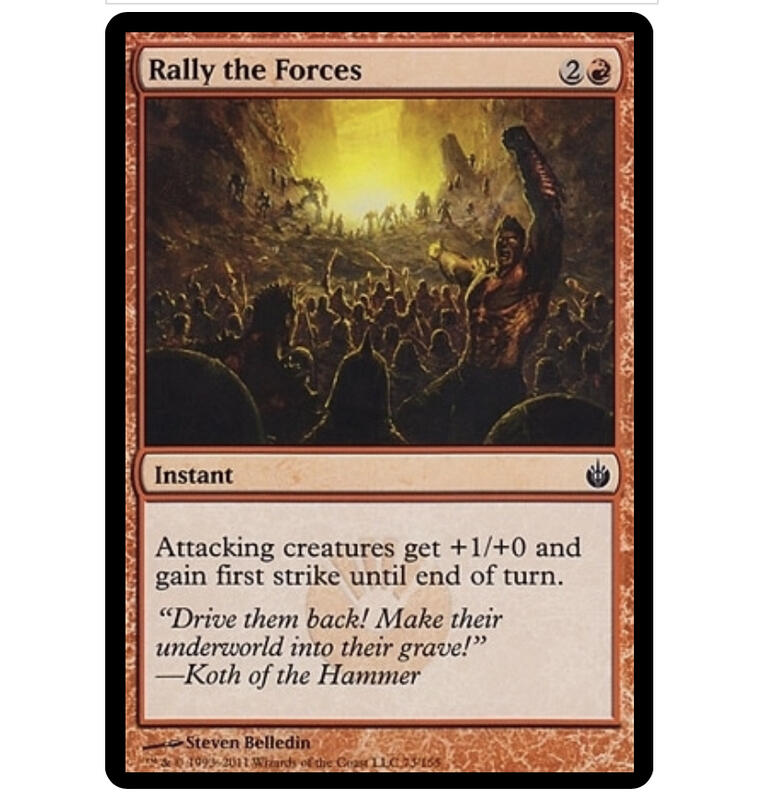 魔法部屋MTG單卡售MBS圍攻秘羅地Rally the Forces 【繁體中文NM+英文