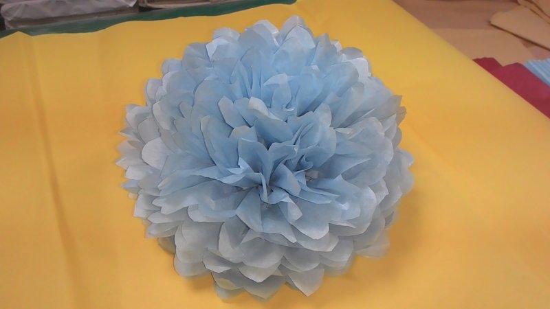 【大利棉紙宣紙】宣紙花~~淺水藍色~~ 婚禮佈置 紙花球DIY 會場佈置 ~淺水藍色 50張
