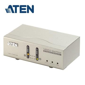 +送32G記億卡ATEN 2進2出 VS-0202矩陣式螢幕切換器 (VS0202) 支援音訊