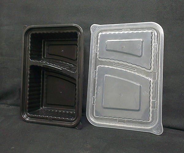 ㊣不漏18oz方形2格可微波外帶盒(含蓋) 便當盒 免洗餐盒 塑膠餐盒 PP餐盒8228