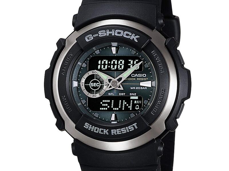 專業] 石英錶[CASIO G-300] 卡西歐G-SHOCK 多功錶-[液晶面+指針]計設