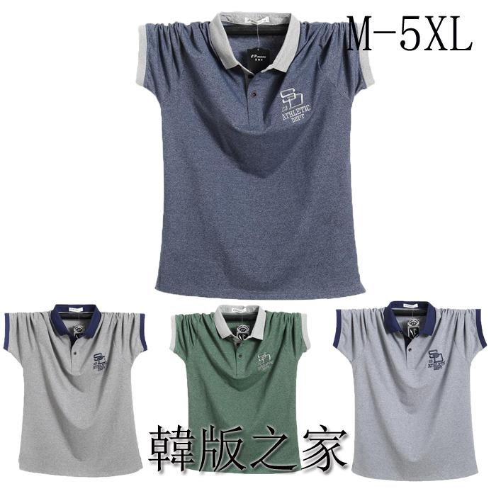 韓版之家新款翻領短袖T恤 男裝 特大碼半袖保羅衫100KG以上可穿 Y3
