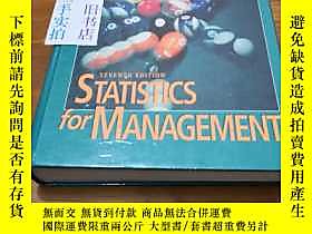 古文物【英文版】SEVENTH罕見EDITION STATISTICS for MANAGEMENT 第七版管理統計 （ 