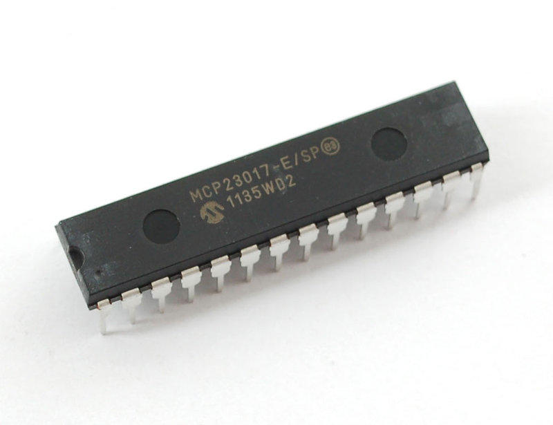Microchip MCP23017-(I2C協議) 16通道IO擴充IC(可用於單晶片、Arduino、樹莓派..等)
