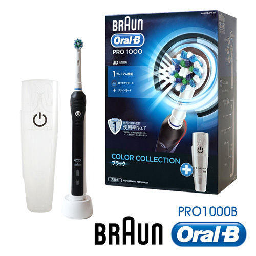 【網路GO】德國百靈Oral-B 全新升級3D電動牙刷 PRO1000 黑色/粉紅可選