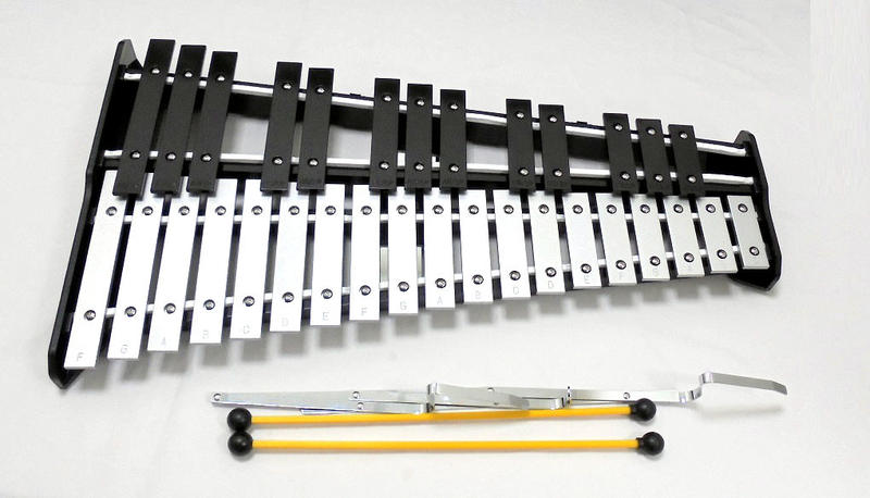 【河堤樂器】全新 台製鐵琴 豪聲 32鍵桌上型鐵琴 32鍵鋁合金鍵鐵琴 32鍵鐵琴 附贈台製鐵琴袋