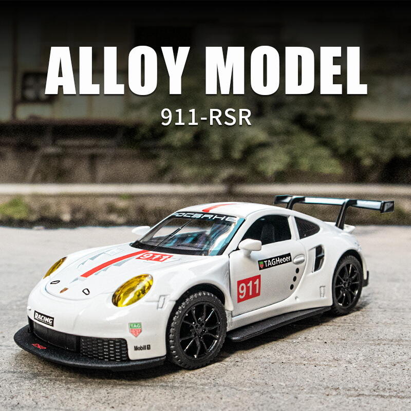 ╭。BoBo媽咪。╮嘉業模型 1:32 保時捷 Porsche 911 RSR Racing car 聲光回力-現貨