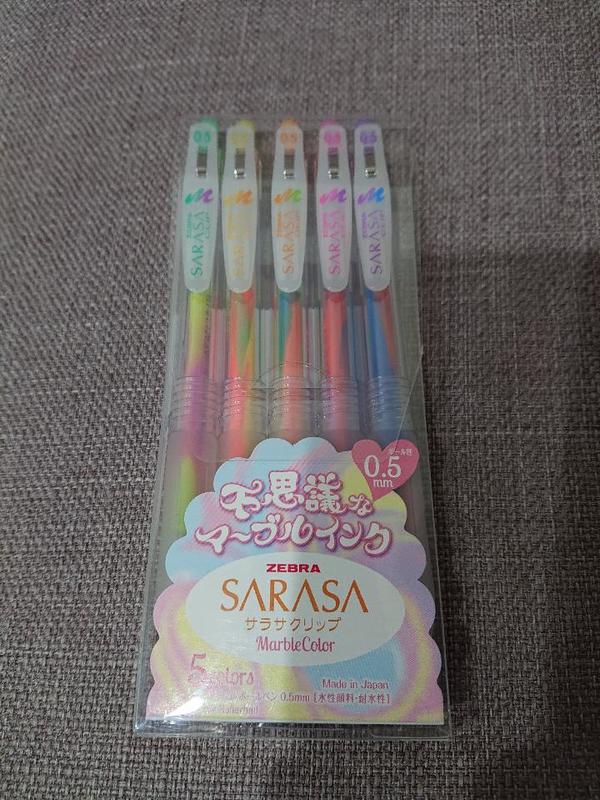 現貨 日本 Zebra Sarara Clip 0.5mm 漸層 彩虹 水性筆 5色一組 JJ75-5C-MB