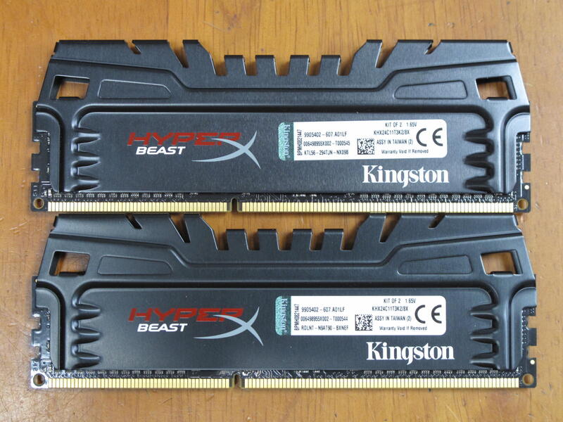 Kingston金士頓  KHX24C11T3K2/8X  DDR3-2400桌上型(雙面)超頻記憶體