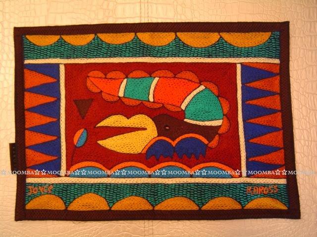 ☆MOOMBA☆ South Africa 南非 KAROSS 品牌 手工 繡花 動物 花卉 刺繡 厚 布質 餐墊 HAND EMBROIDER PADDED PLACEMATS #768