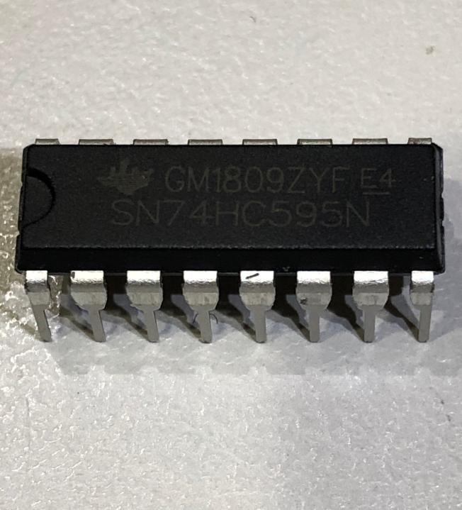 ►130◄74HC595直插 74HC595 8位元串列輸入/輸出/並行輸出暫存器DIP-16 LED驅動使用