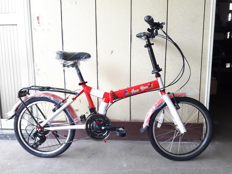 JY 20吋 21速 SHIMANO Y型 折疊車 摺疊車 折疊腳踏車 Y型跑車 紅色