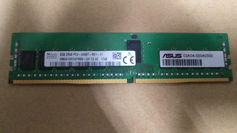 ASUS 華碩原廠伺服器記憶體DDR4-2400 8G RDIMM ECC