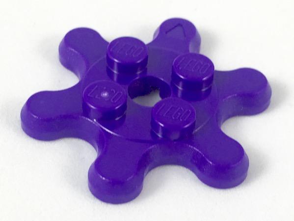 樂高王子 底板 齒輪 2X2 6齒 35442 紫色 (T-101)