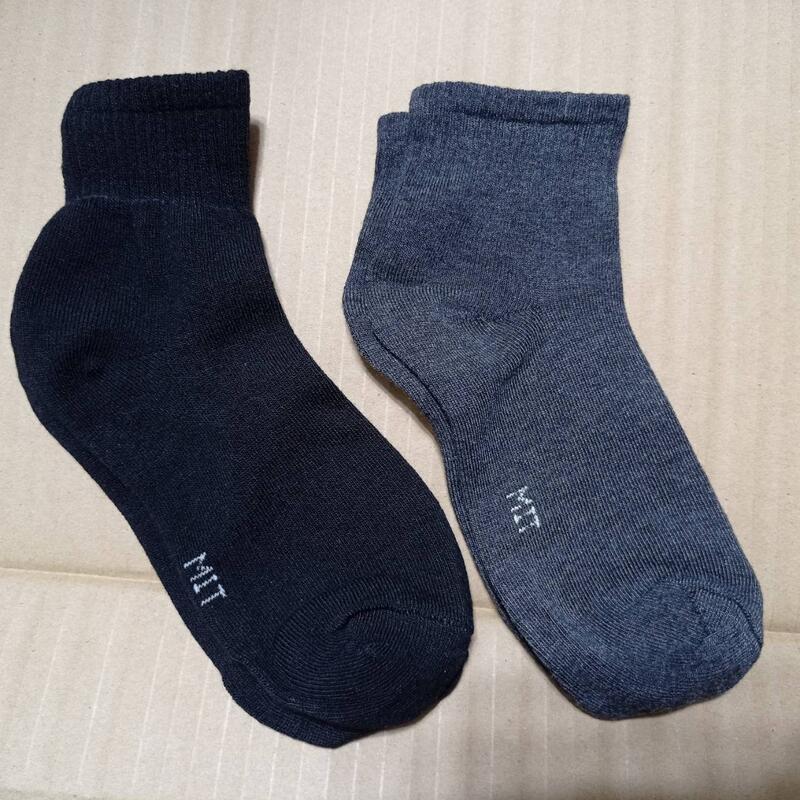 MIT台灣製  1/2襪 男襪 中筒襪 學生襪 黑襪 灰襪 工作襪