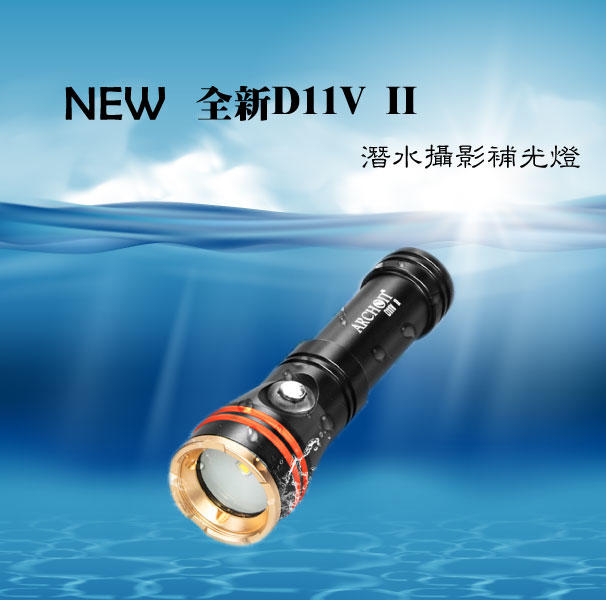 綠能基地㊣ARCHON D11V II代 抗壓 手電筒 潛水手電筒 LED手電筒 釣魚燈 潛水燈 海底燈 水底照明 浮潛