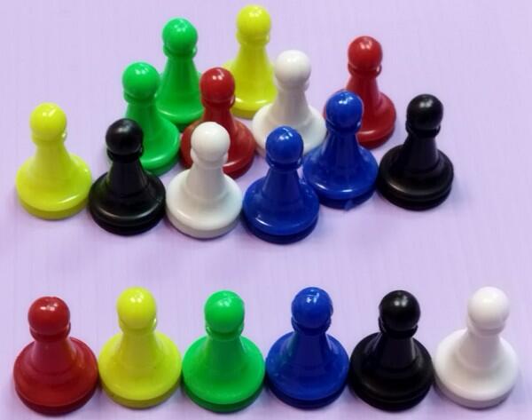 小園丁兒童教育用品社 桌遊 token 配件 塑膠 彩色跳棋子