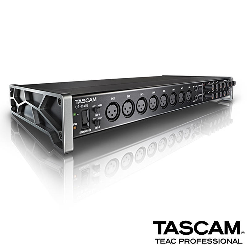 黑熊館 TASCAM 達斯冠 US-16x08 USB錄音介面 16x08 收音 麥克風 幻像電源 XLR