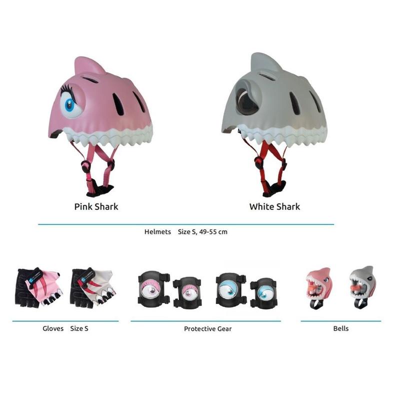 【貝比龍婦幼館】丹麥 CrazySAFETY 3D瘋狂安全帽+護具+手套+鈴噹禮盒組 (公司貨)