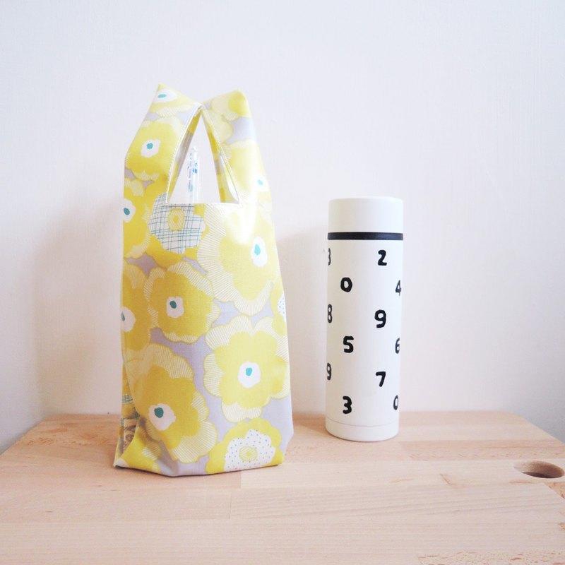 設計師品牌 | 貍拉 = 環保飲料提袋= 飲料/食物兩用提袋 -黃小花 | #包包 #食物袋 #環保 #餐廚 #交換禮物