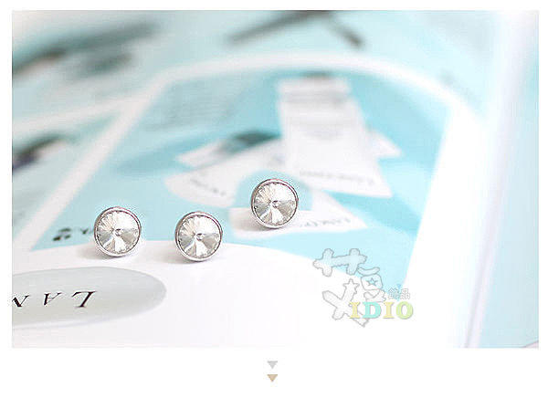 ◆艾豆◆ A238 起光多切面耳環 ( 單個 ) (磁石款) (ASMAMA訂購) BEAST 風格飾品