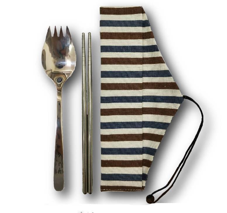 #304餐具包.不鏽鋼餐具.日式不鏽鋼餐具包.湯匙叉子兩用匙