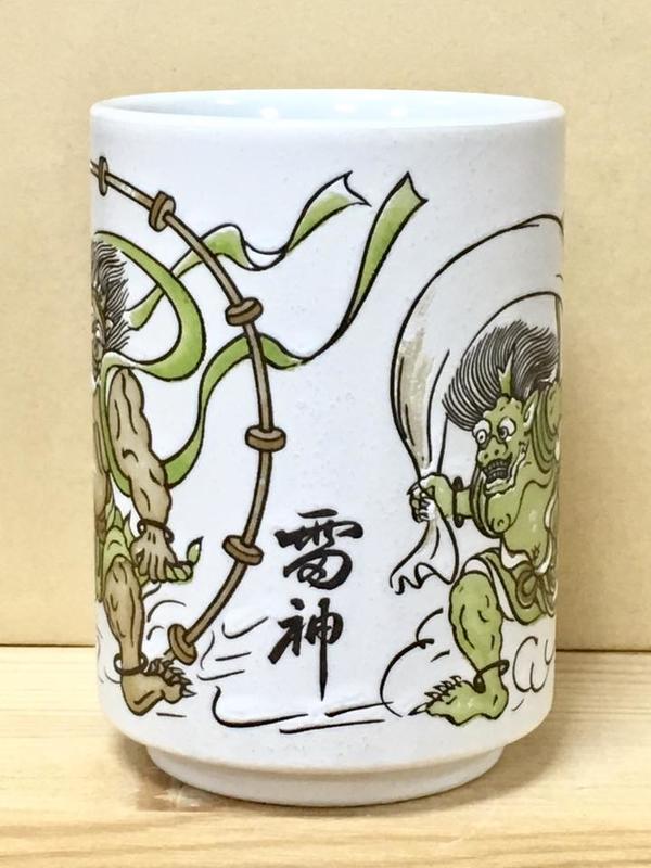 日本文化 壽司杯 (風神雷神, 美濃燒)