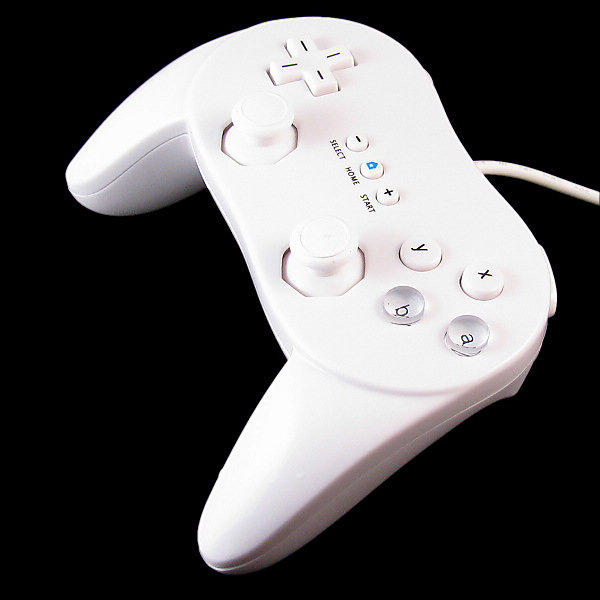Wii手柄  8向D-Pad有握把搖桿 傳統控制器副廠Wii手把  白