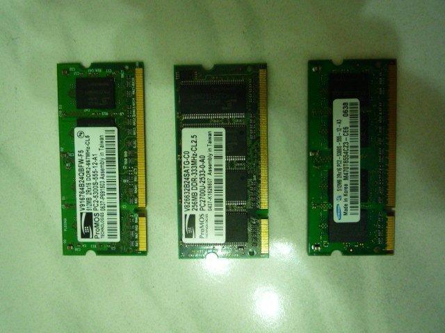 PROMOS SAMSUNG DDR2 667  CL5  512MB  DDR 333 CL2.5   PC2700  256MB  金士頓  創建可參考