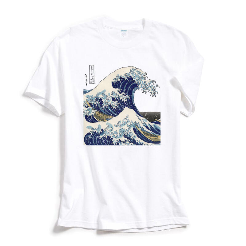浮世繪波浪 Katsushika Hokusai 短袖T恤 3色 日系海嘯日本富士山葛飾北齋Japanese