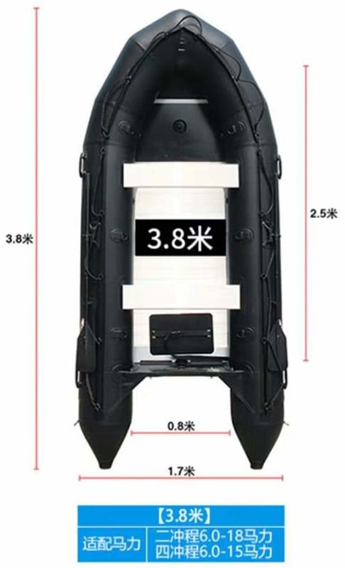【崇武---CWI】大型軍民兩用橡皮艇 V型船底  鋁合金內防滑底板 長度3.8公尺 7-8人用 預購