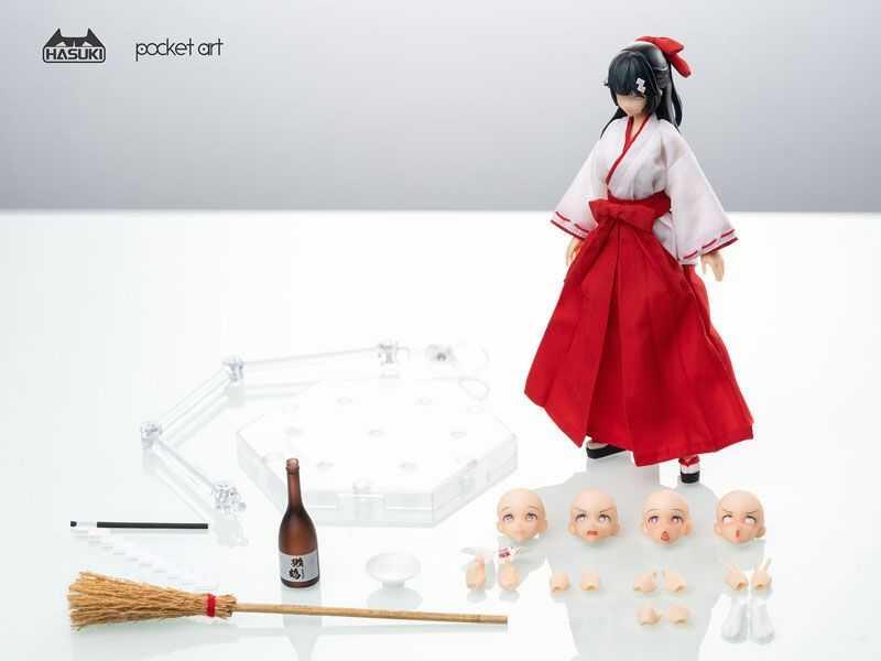 瑞瑟可 現貨 HASUKI Pocket art系列第五彈 PA005 1/12 退魔巫女 椿