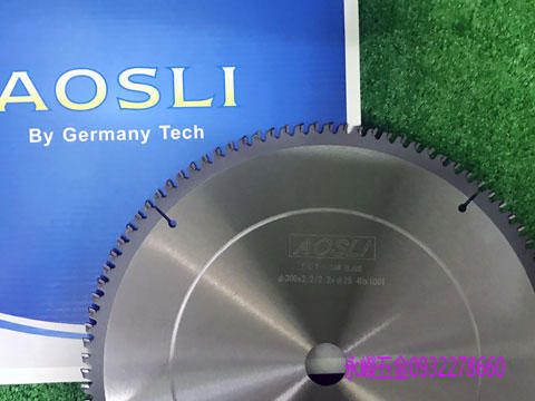 (含稅價)緯姍(底價1500不含稅)德國品牌 AOSLI 職業用 300(12吋)*25.4*100T 切鋁用 鋸片