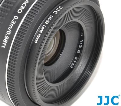 又敗家JJC副廠Canon遮光罩ES-52遮光罩相容Canon原廠遮光罩適EF 40mm餅乾鏡24mm LH-52