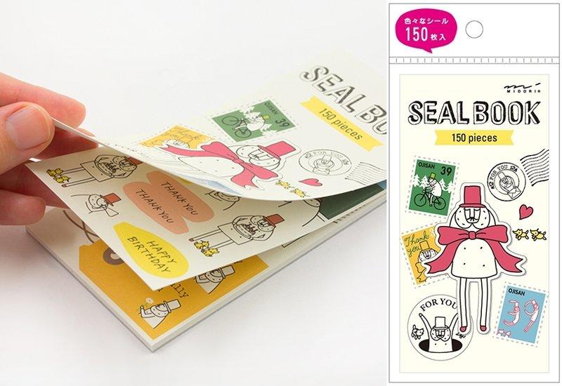 chichi-cat日貨＊日本 MIDORI SEAL BOOK 全150枚 裝飾貼紙本 84597歐吉桑