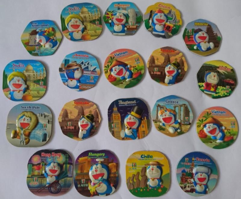 哆啦A夢 環遊世界 立體磁鐵 冰箱裝飾 全部19枚