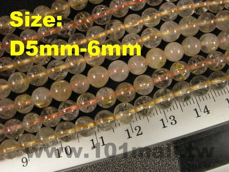 5mm-6mm天 然鈦晶圓珠一份(約60枚入)  #GRADE b =批貨武場=串珠材料[金髮晶 黃色系]