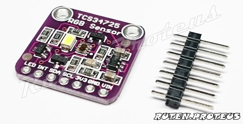 TCS34725-(整合IR遮光濾光片)顏色光感測數位轉換模組(適用於單晶片、Arduino、STM8/32、樹莓派等)