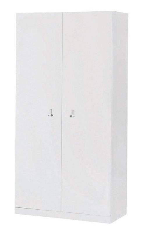 [ 家事達 ] OA-708-3-雙開門雙人鋼製衣櫃 特價-限送中部